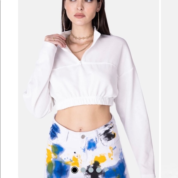 Adika - Glyde Front Zip Cropped Top - Picture 4 of 5